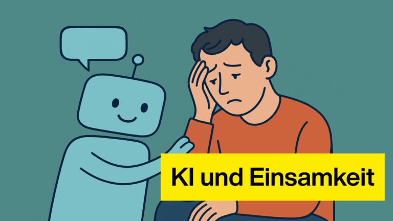 KI und Einsamkeit - eine KI tröstet einen Menschen