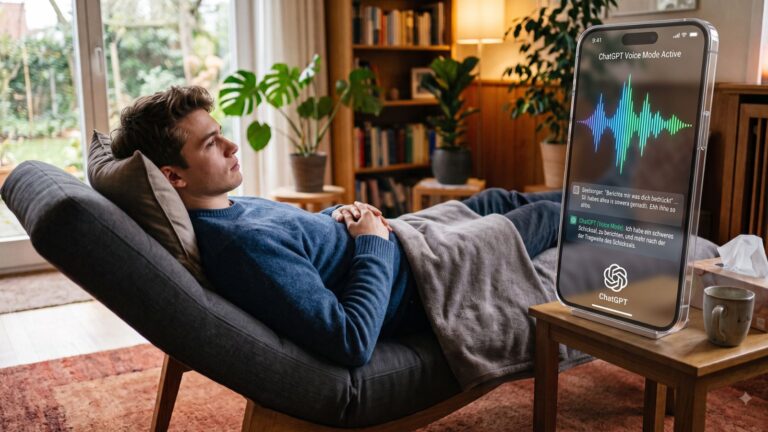 Junger Mann wird von ChatGPT therapiert